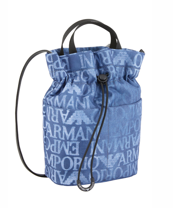 EMPORIO ARMANI  オールオーバーグラフィックデザインロゴプリントバケットバッグ2