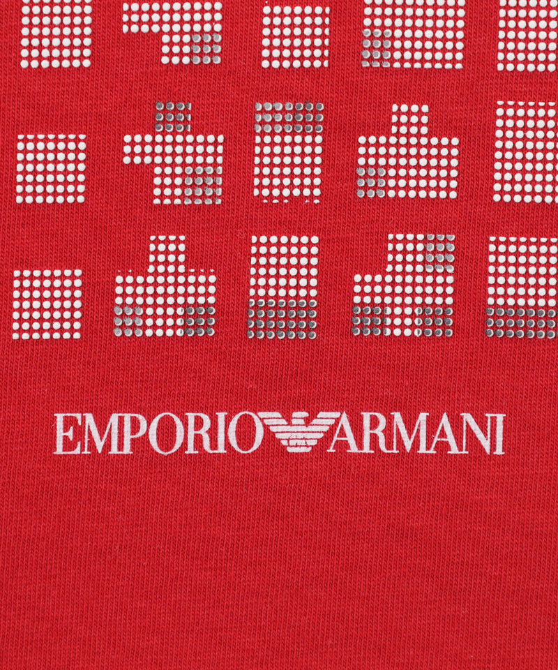 EMPORIO ARMANI オーガニックジャージー製 ピクセルイーグルロゴ カットソー4