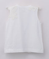 MAMERE 25SS トーションレース付きノースリーブカットソー ★