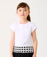MAMERE 25SS ポケット付き裾レースカットソー ★