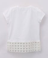 MAMERE 25SS ポケット付き裾レースカットソー ★
