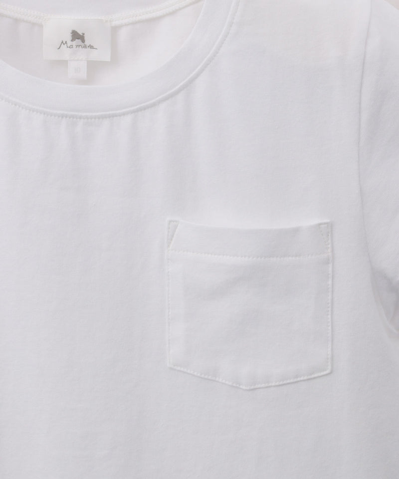 MAMERE 25SS ポケット付き裾レースカットソー ★
