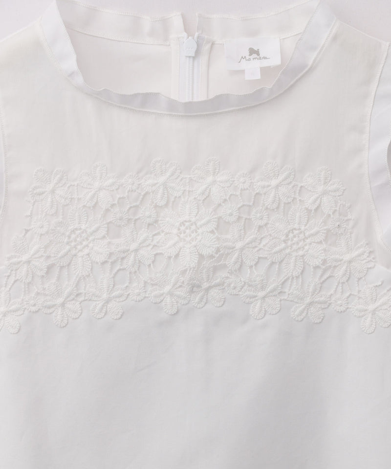 MAMERE 25SS レース付きブラウス ★