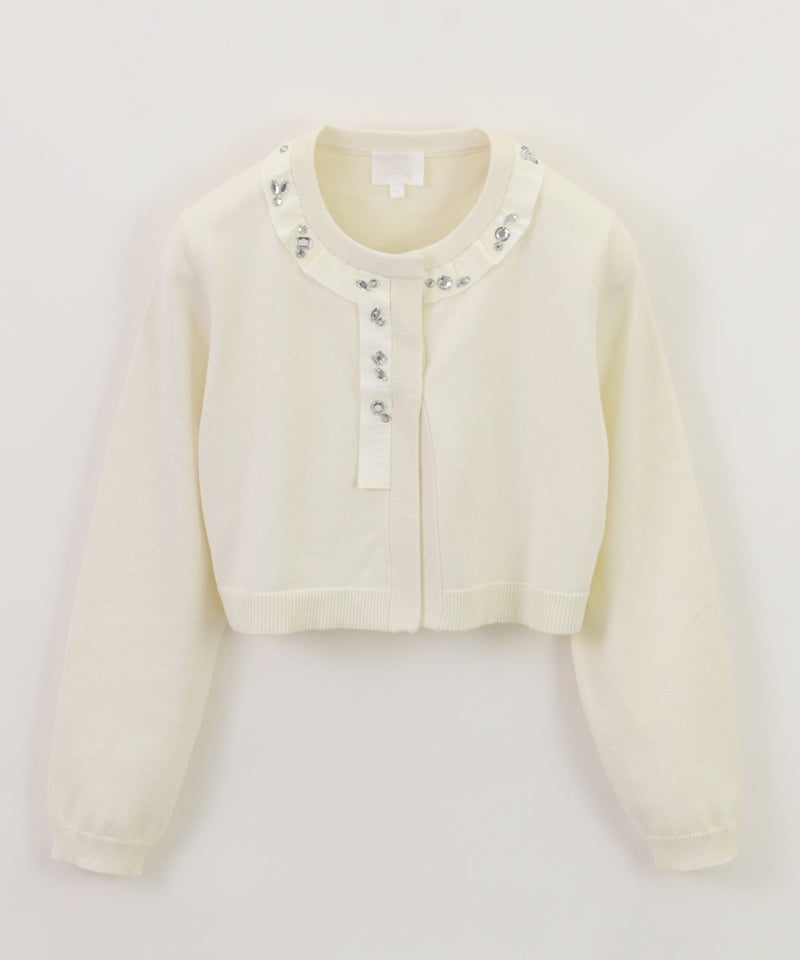 MAMERE 24SS ビジューカーディガン