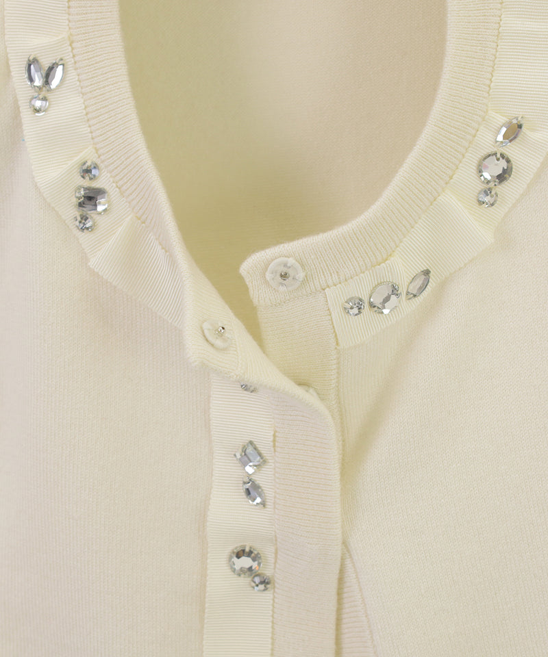 MAMERE 24SS ビジューカーディガン