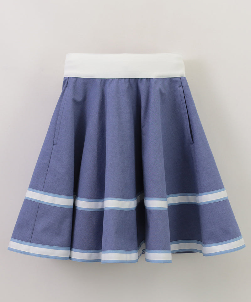 MAMERE 24SS リボンテープフレアスカート