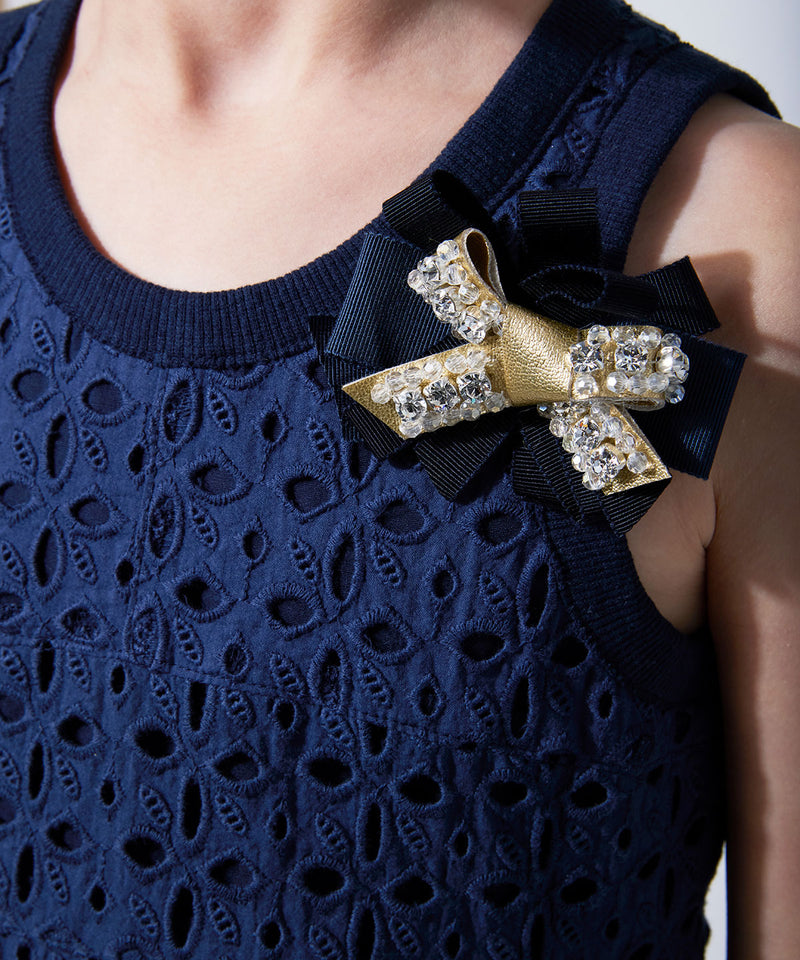 MAMERE 24SS Sangallo lace-style dress (with brooch) 