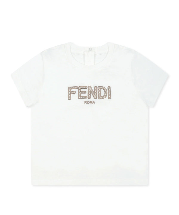 FENDI BABY logo embroidered top 