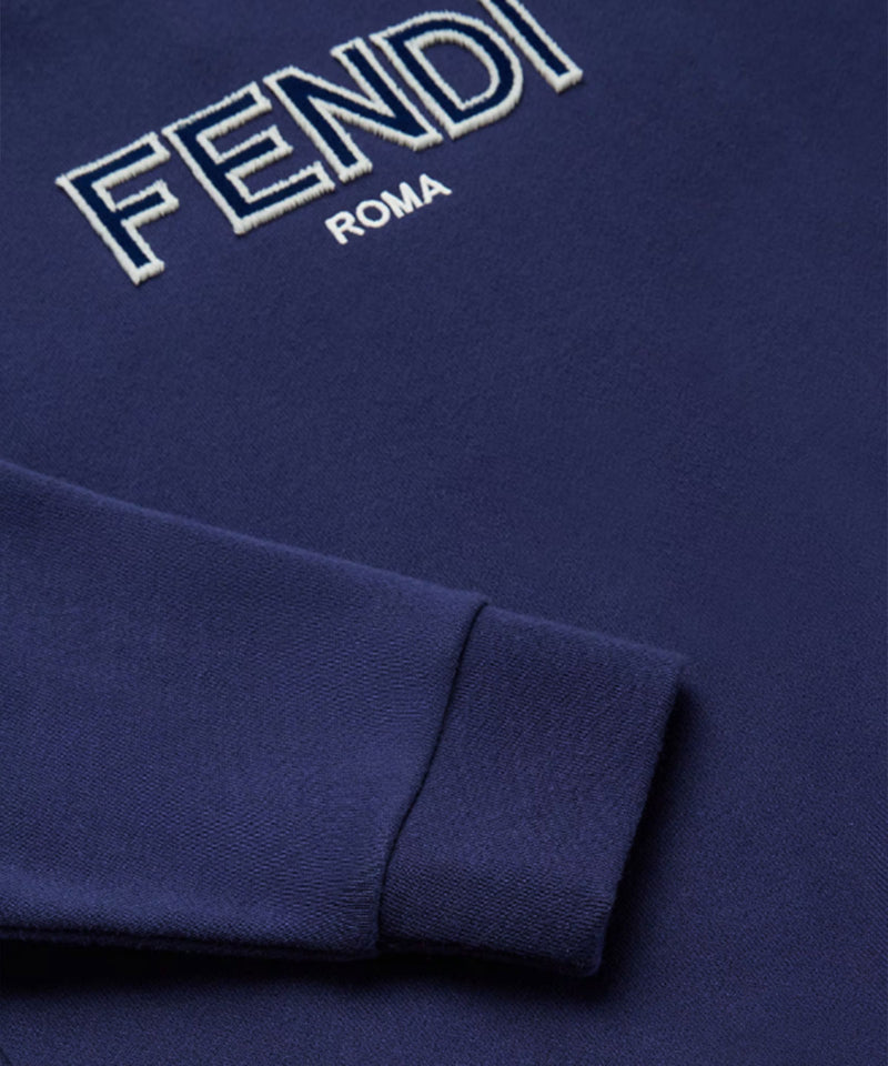 FENDI logo embroidered sweatshirt ★