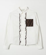 FENDI FF patch frill shirt ★ 