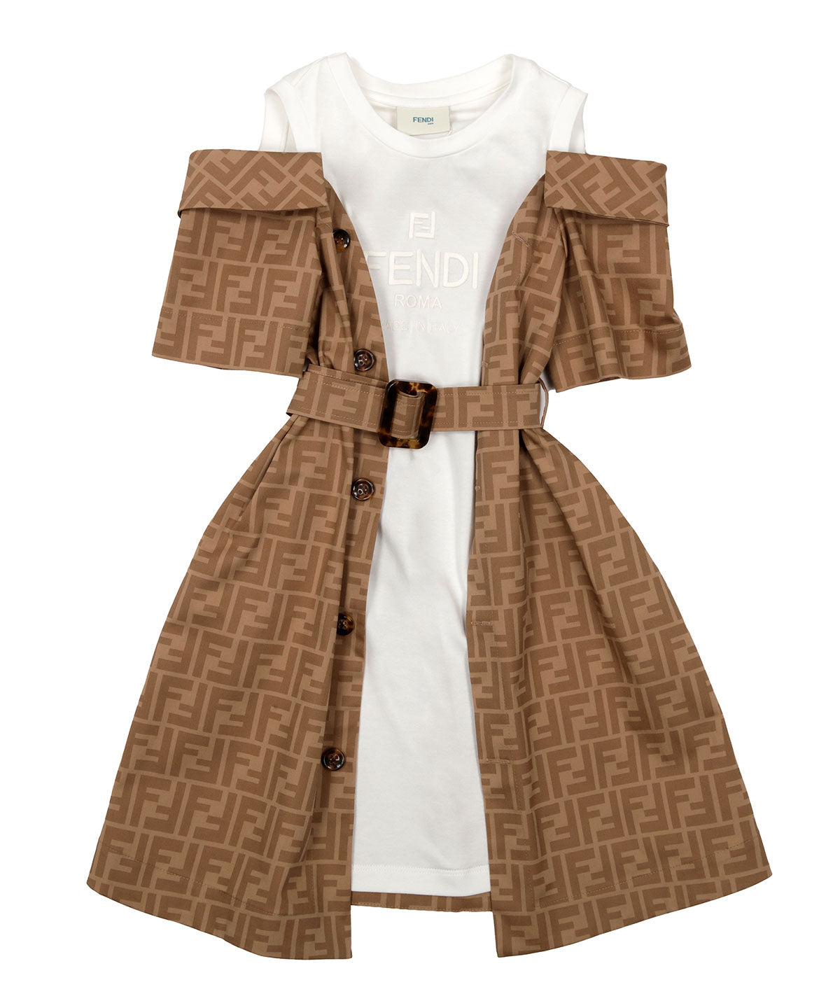 FENDI レイヤードズッカ柄ワンピース｜世界の子供服マ・メール