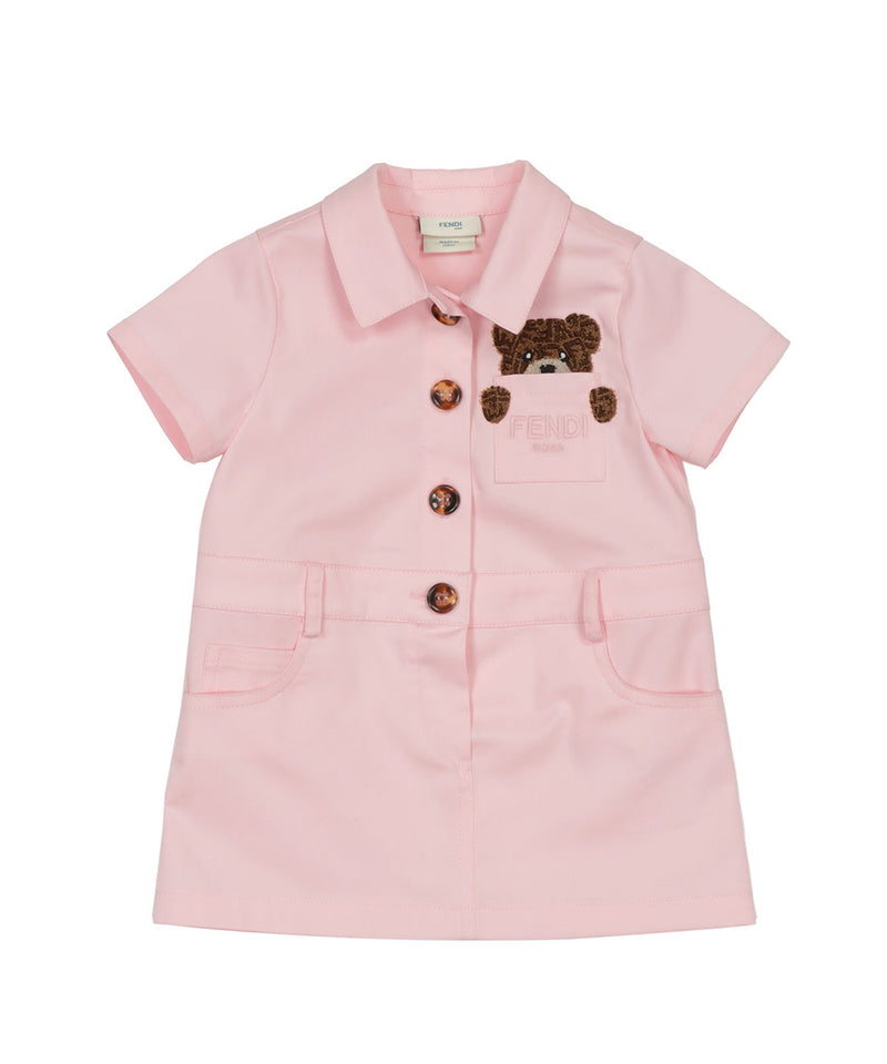 FENDI BABY Bear Cotton Dress