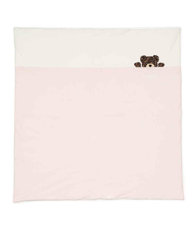 FENDI おくるみ FENDI 可愛いギフト おくるみ ベビーブランケット 刺繍ベア ロゴ