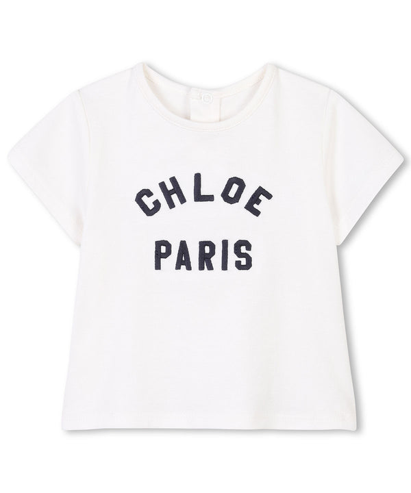CHLOE BABY&amp;KIDS logo embroidered top