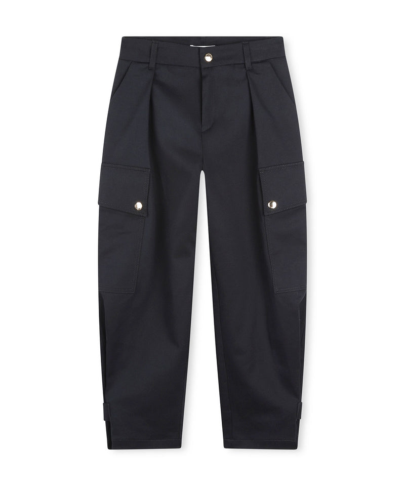 CHLOE SIDE POCKET STRETCH COTTON PANTS