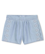CHLOE BABY&amp;KIDS Scallop Detail Denim Pants