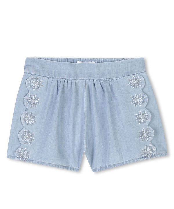 CHLOE BABY&amp;KIDS Scallop Detail Denim Pants