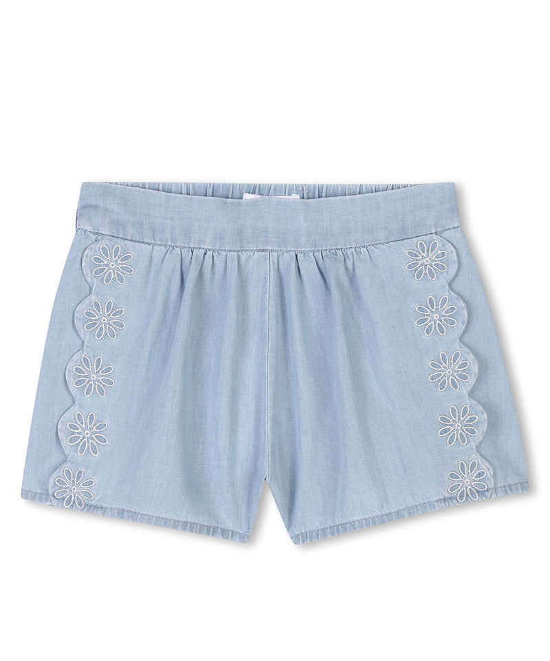 CHLOE BABY&amp;KIDS Scallop Detail Denim Pants