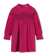 CHLOE Silk dress with lace detail
