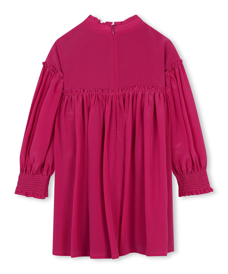 CHLOE Silk dress with lace detail