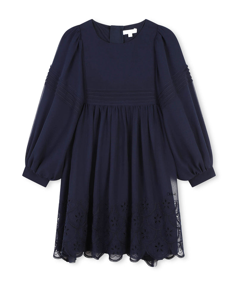 CHLOE Pleated &amp; Embroidered Dress ★