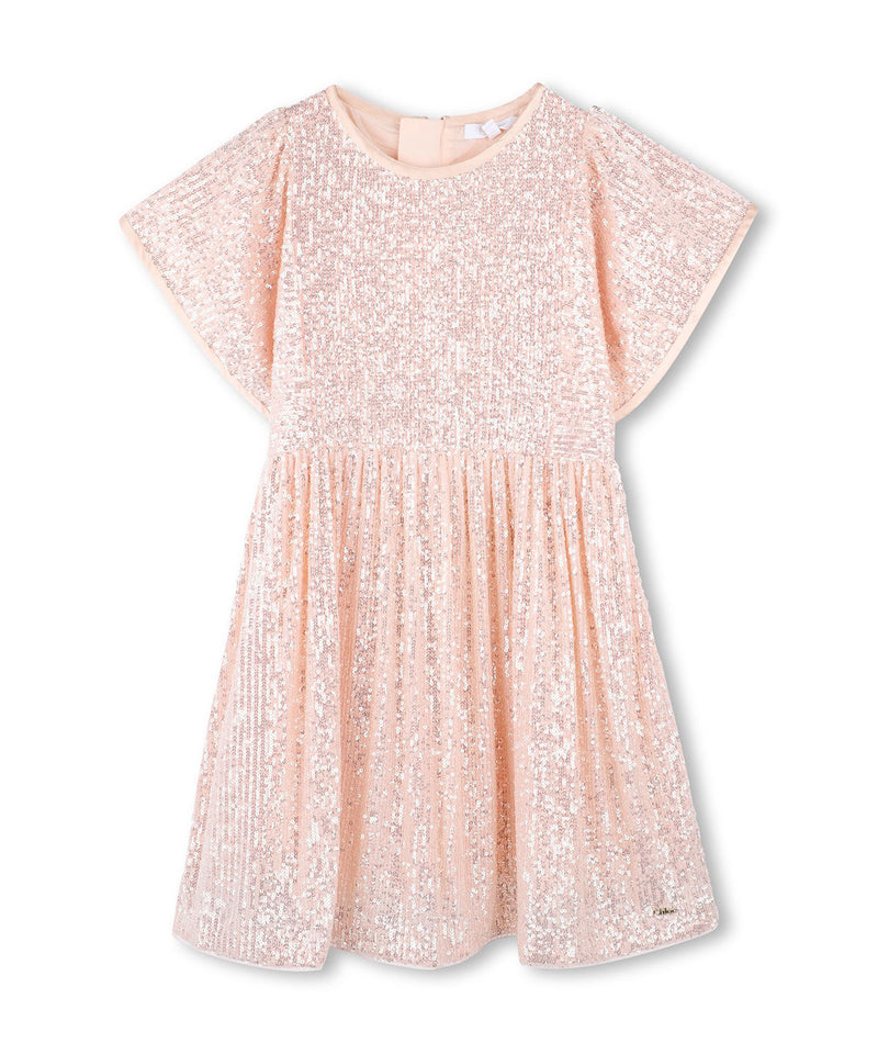 CHLOE Short Sleeve Sequin Dress