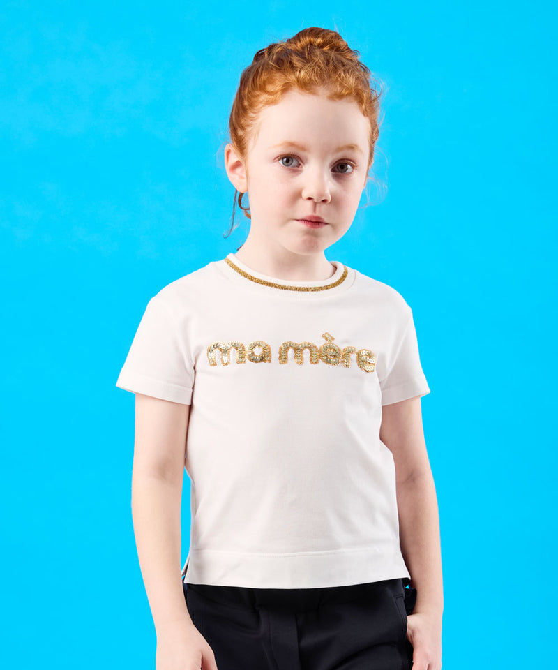 MAMERE ITALY Sequin Logo Top 