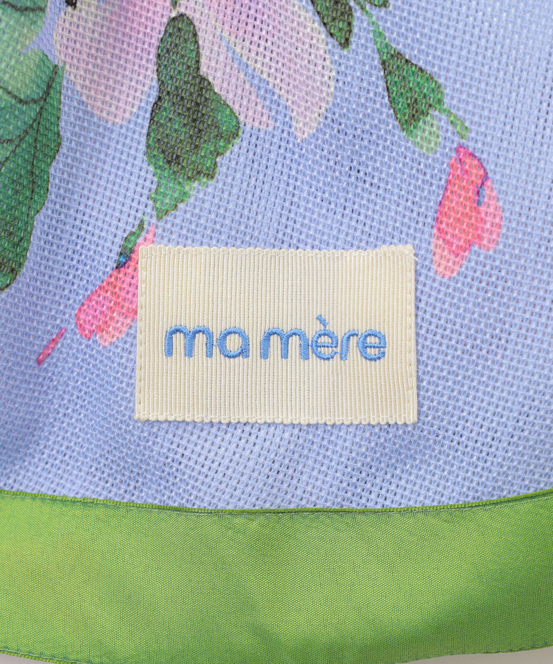 MAMERE ITALY オリジナルフラワーメッシュワンピース