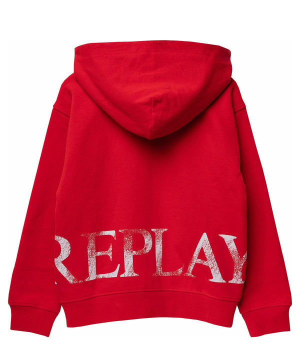 REPLAY バックロゴジップアップフード付きスウェット
