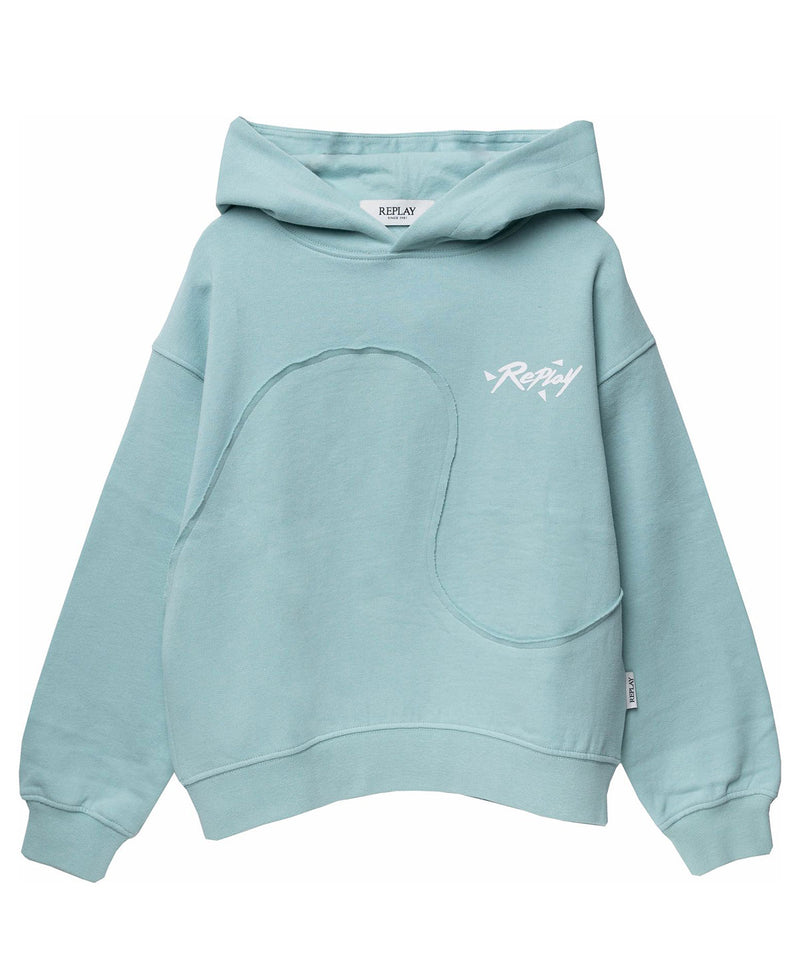 REPLAY logo hood sweatshirt 
