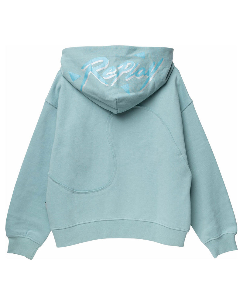 REPLAY logo hood sweatshirt 