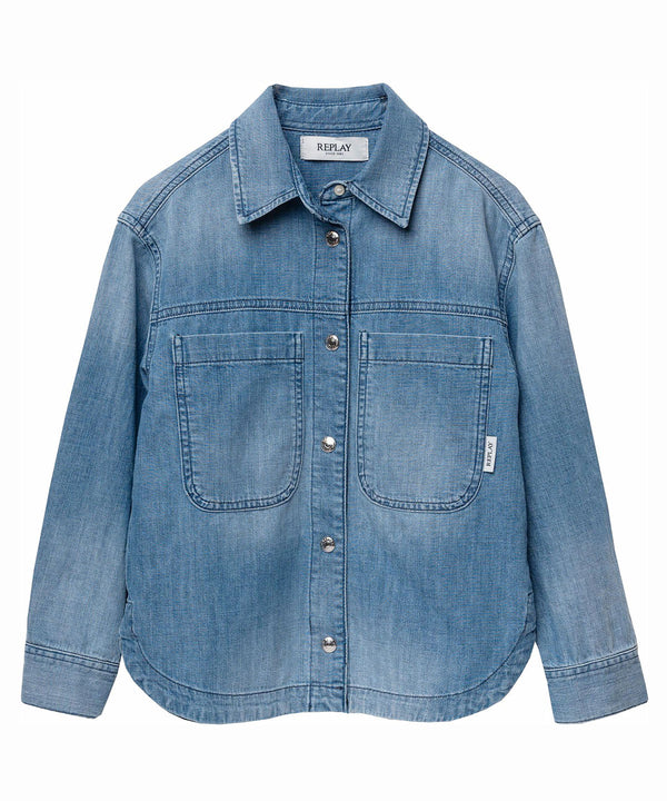 REPLAY 6.5oz Blue Denim Shirt 