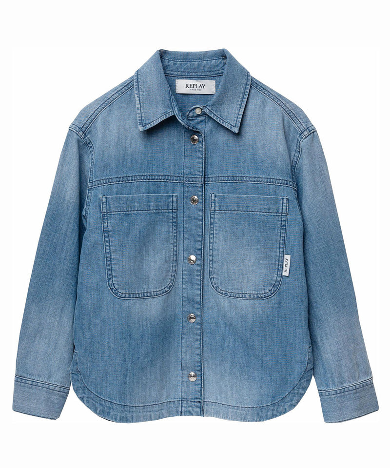 REPLAY 6.5oz Blue Denim Shirt 