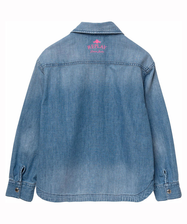 REPLAY 6.5oz Blue Denim Shirt 