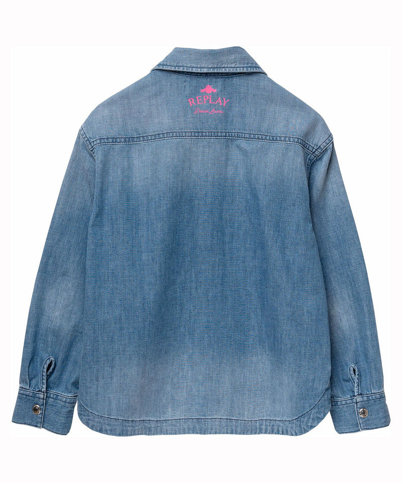 REPLAY 6.5oz Blue Denim Shirt 
