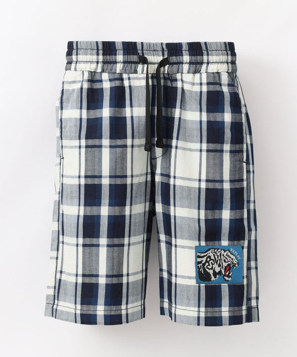 REPLAY Indigo Check Shorts 