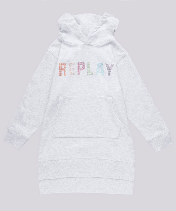 REPLAY ロゴフード付きスウェットワンピース１