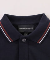 EMPORIO ARMANI ストレッチピケ素材ストライプトリムポロシャツ3