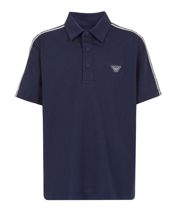 EMPORIO ARMANI Logo Tape Pima Cotton Polo Shirt ★ 