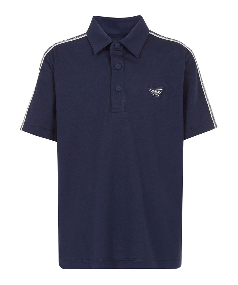 EMPORIO ARMANI Logo Tape Pima Cotton Polo Shirt ★ 