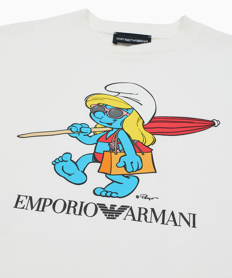 EMPORIO ARMANI 〈The Smurfs〉プリントオーガニックジャージーASVカットソー3