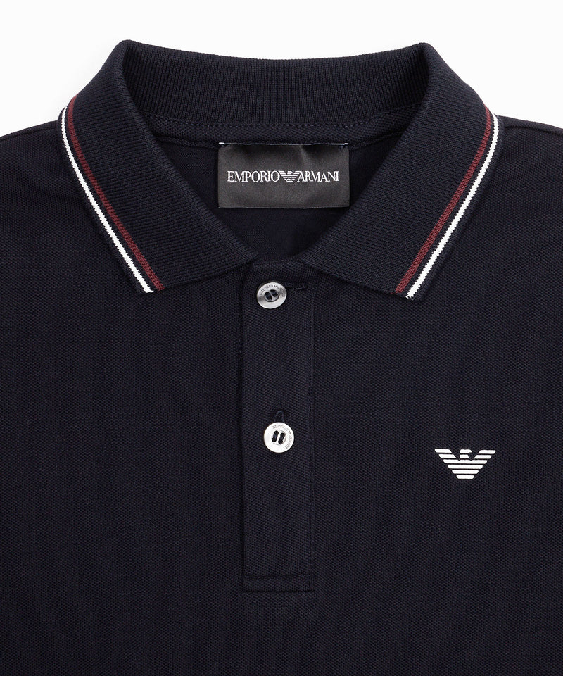 EMPORIO ARMANI ストライプトリムポロシャツ3