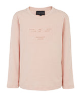 EMPORIO ARMANI logo embroidered and rhinestone top 