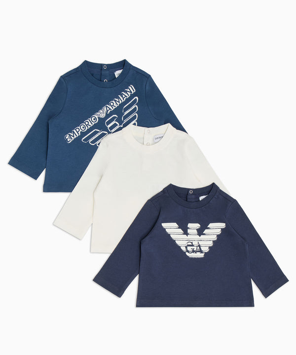 EMPORIO ARMANI BABY Eagle Print ASV Cut and Sew 3-Piece Set ★