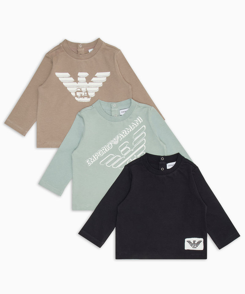EMPORIO ARMANI BABY Eagle Print ASV Cut and Sew 3-Piece Set