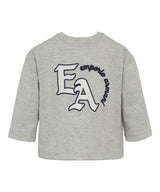 EMPORIO ARMANI BABY oversized logo embroidered top
