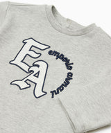 EMPORIO ARMANI BABY oversized logo embroidered top