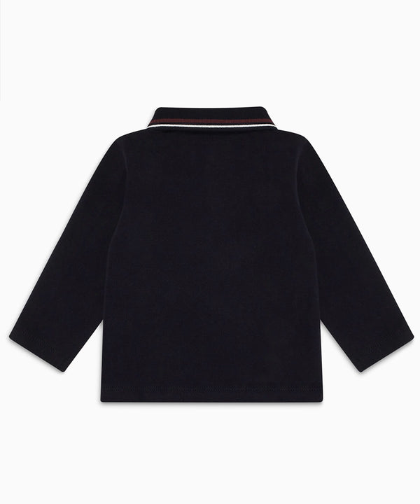 EMPORIO ARMANI BABY stretch piqué color trim polo shirt ★
