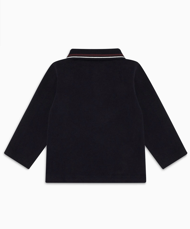 EMPORIO ARMANI BABY stretch piqué color trim polo shirt ★