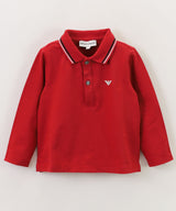 EMPORIO ARMANI BABY stretch piqué color trim polo shirt ★